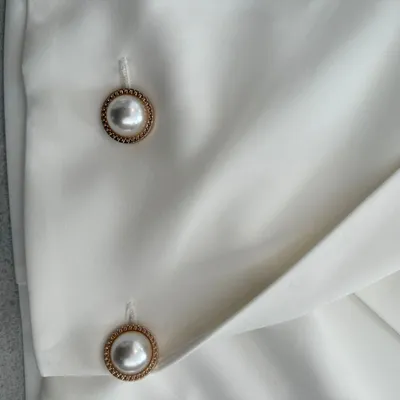 White Pencil Midi Skirt with Slit