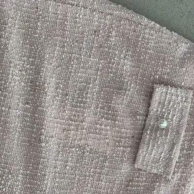 Rose Tweed Crop Top with Pearl Buttons