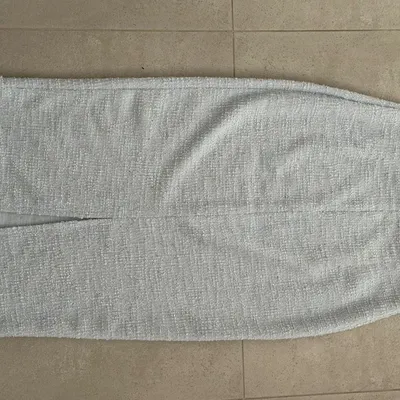 Grey Tweed Crop Top with Pearl Buttons