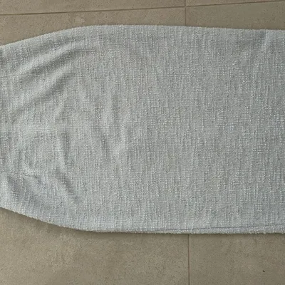 Grey Tweed Crop Top with Pearl Buttons